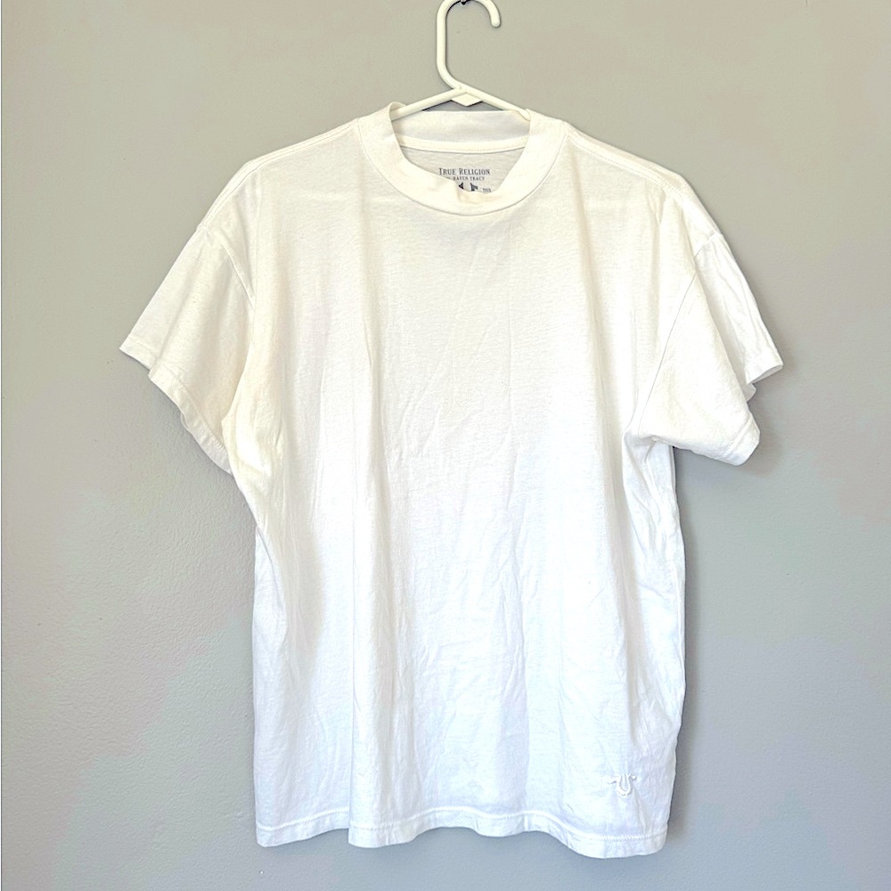 True Religion White Short Sleeve Crewneck Tee